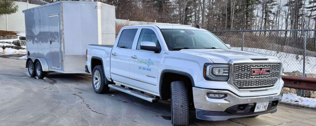 Paragon Electric truck providing commercial electrical services